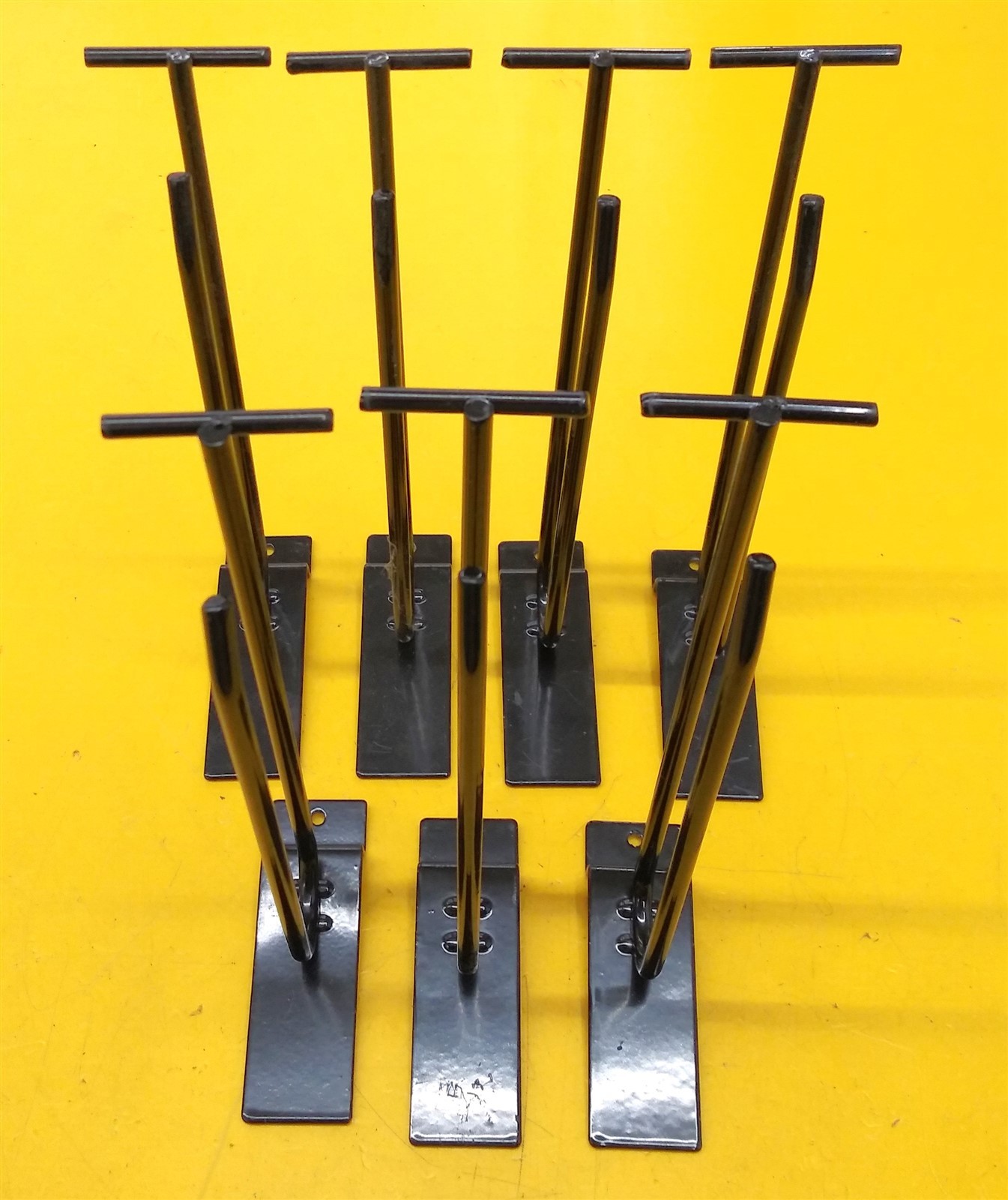 ⭐️⭐️⭐️⭐️⭐️ *Lot of 7* Black 6" Display Slatwall Hooks w Price Tag Holder