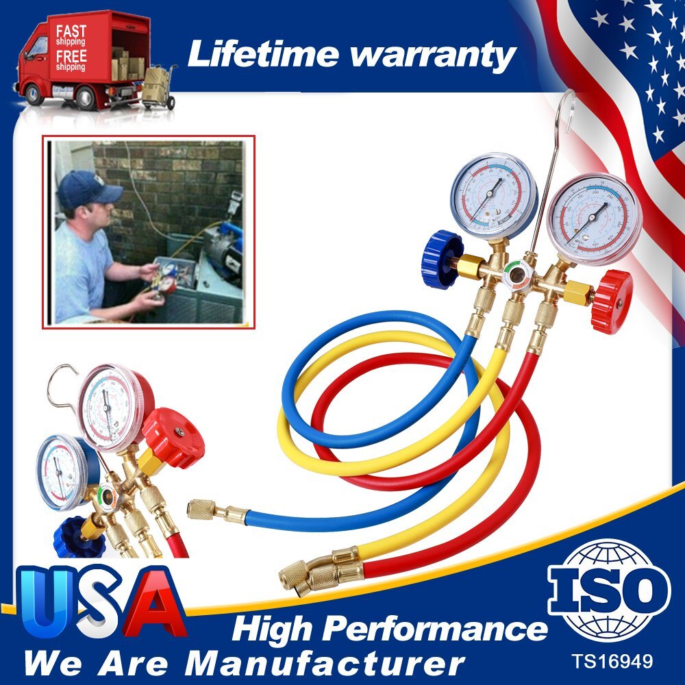 A/C Diagnostic Manifold Gauge Charging Air Condition Professional HVAC Tool Kits