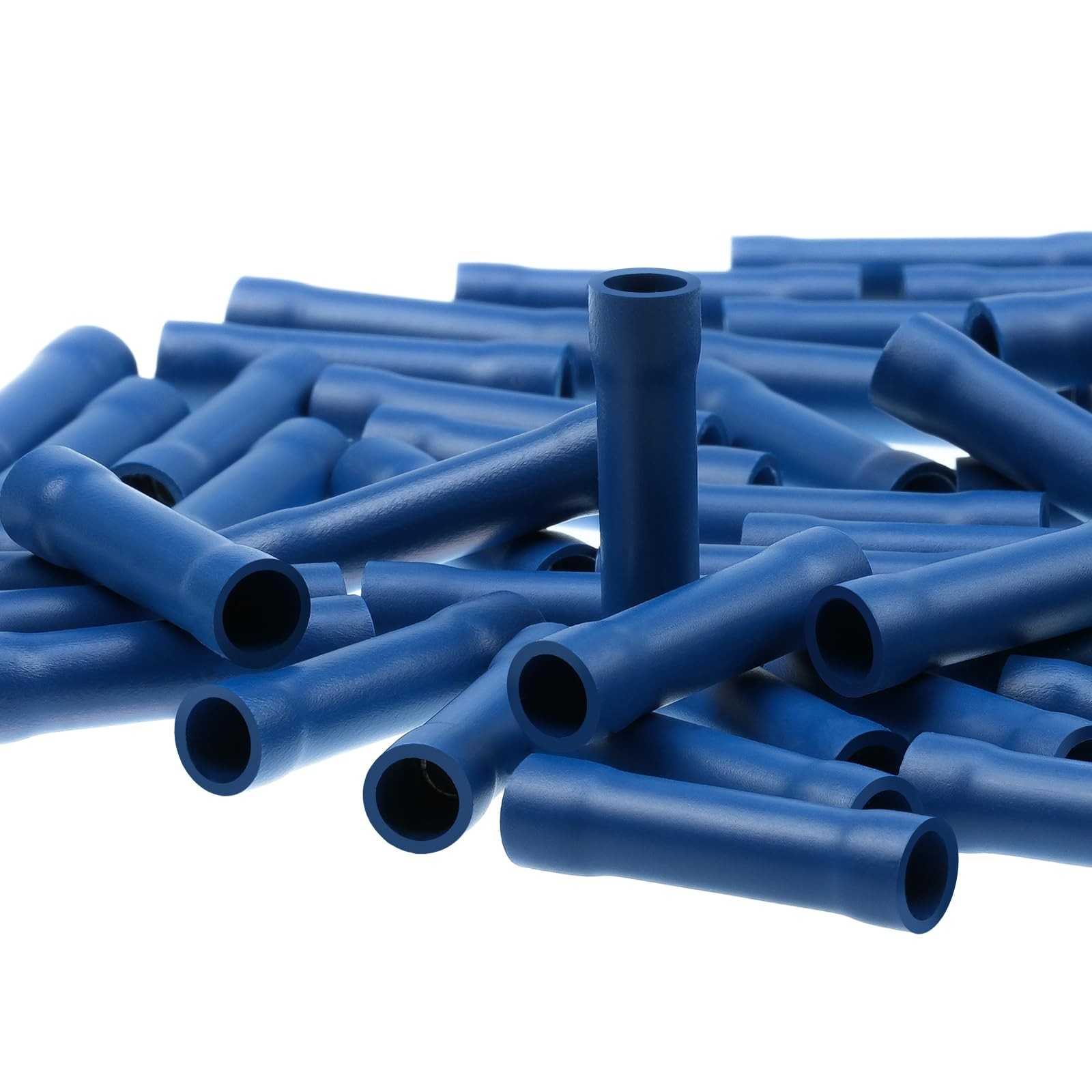 AIRIC UL Listed Blue Butt Connectors Crimp 16-14AWG 100pcs, Blue(16-14AWG)