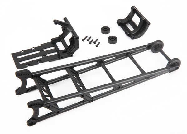 Traxxas 1/10 Rustler 2WD XL5 HD * Wheelie bar, black (assembled)/ wheelie bar mo