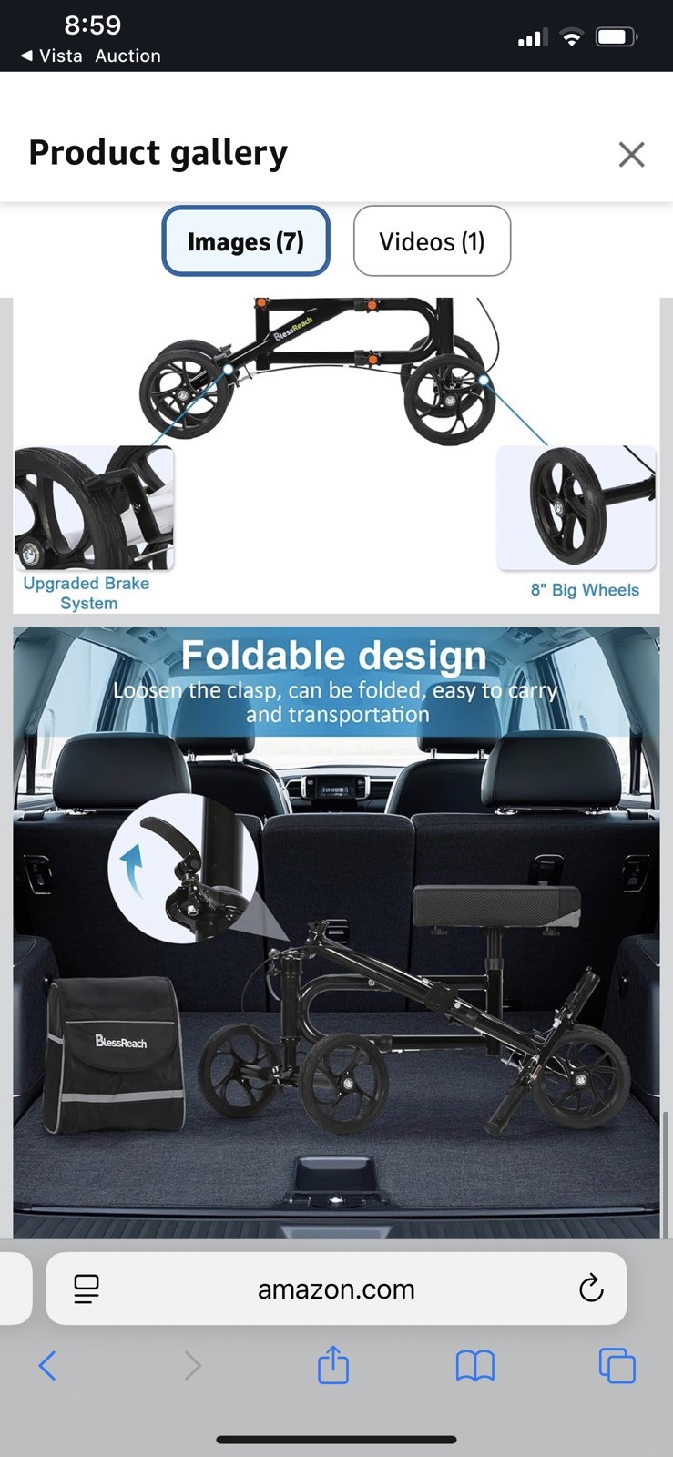 BlessReach Economy Knee Scooter – Steerable Knee Walker