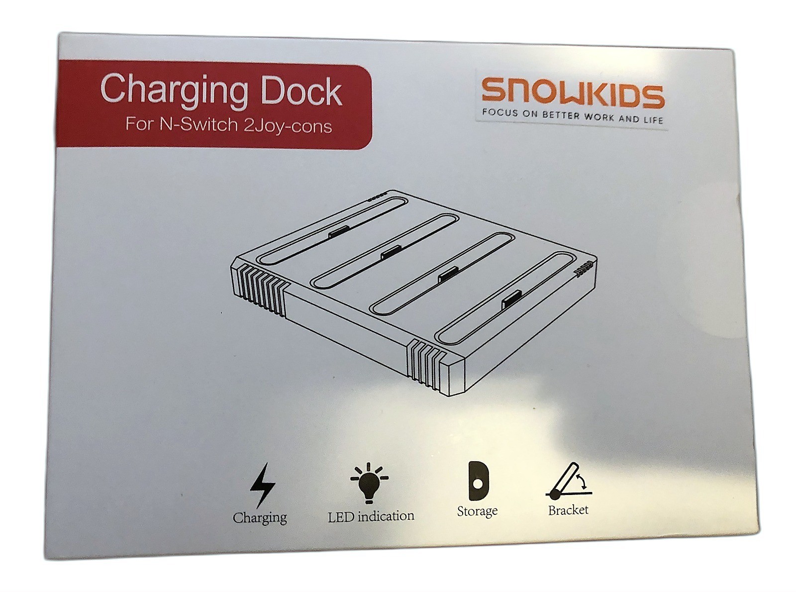 Snowkids Charging Dock Nintendo Switch 2 Joy-Con 4-Port USB-C LED Charger