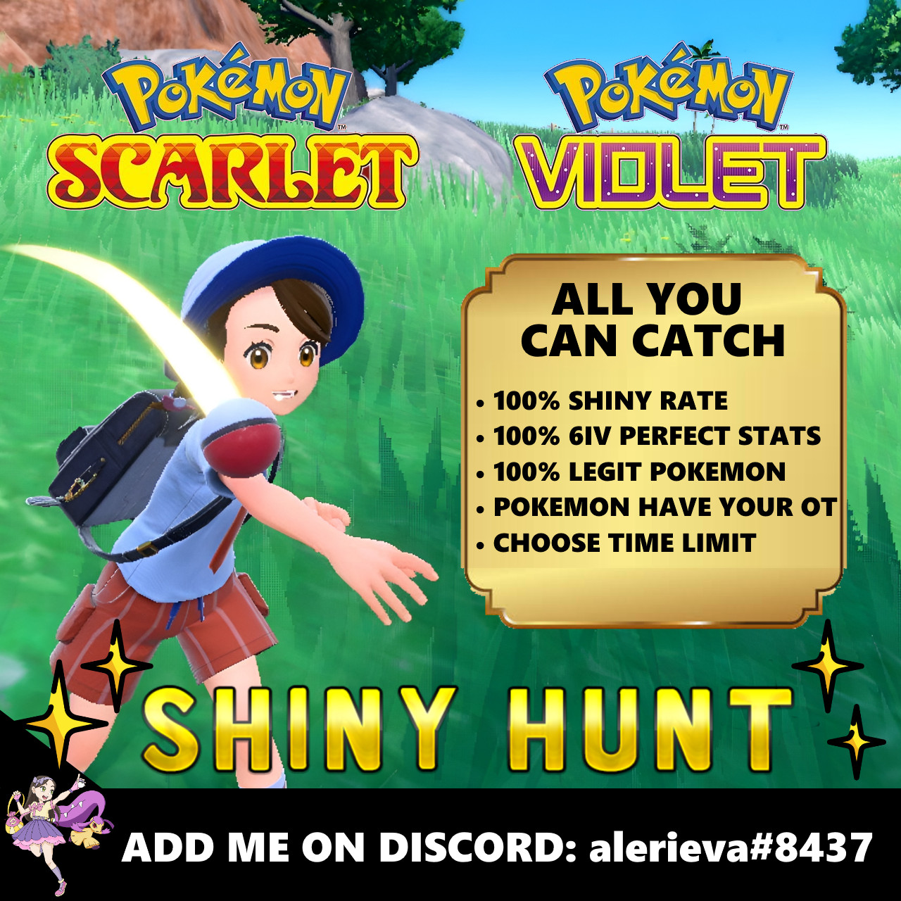 Pokemon Scarlet & Violet 100% SHINY & 6IV HUNT SESSION ALL YOU CAN CATCH