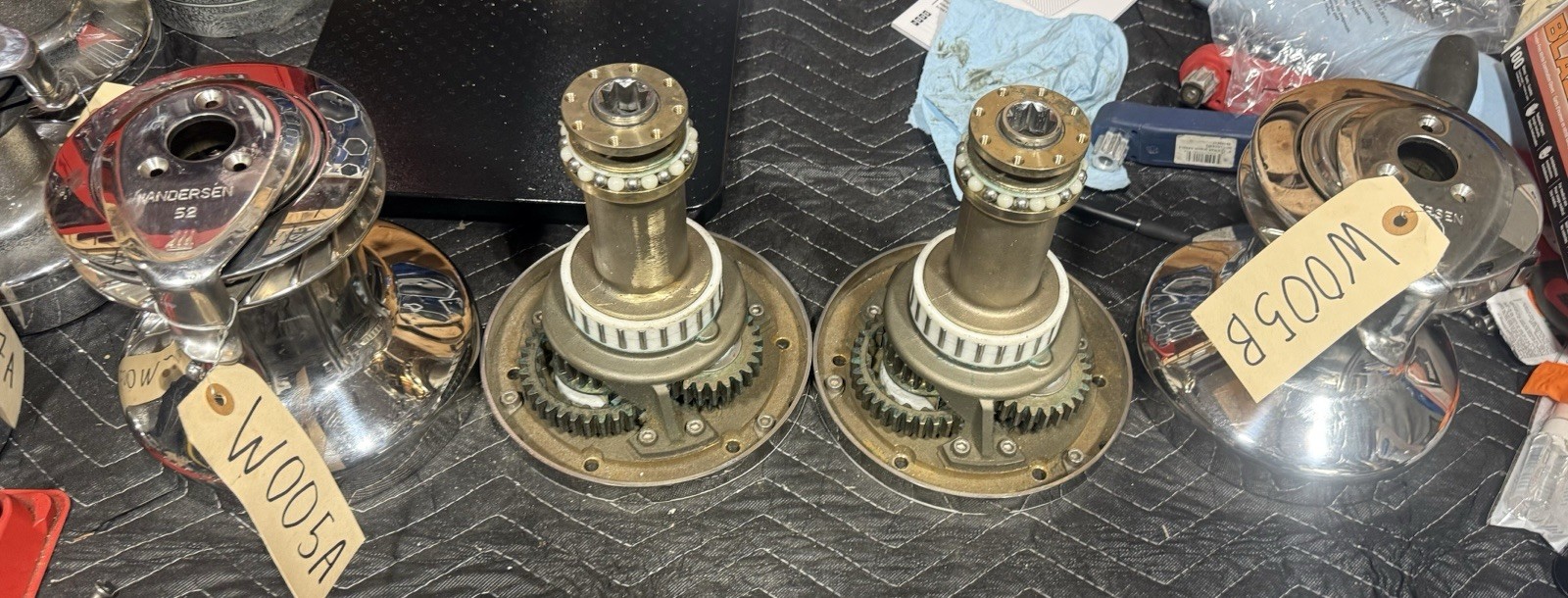 Pair Andersen 52 Stainless Self-Tailing Two-Speed Winches - W005