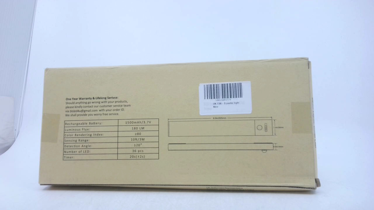 BLS LED Closet Light, 36-Led Motion Sensor Under Cupboard Lights, Large 1500mAh