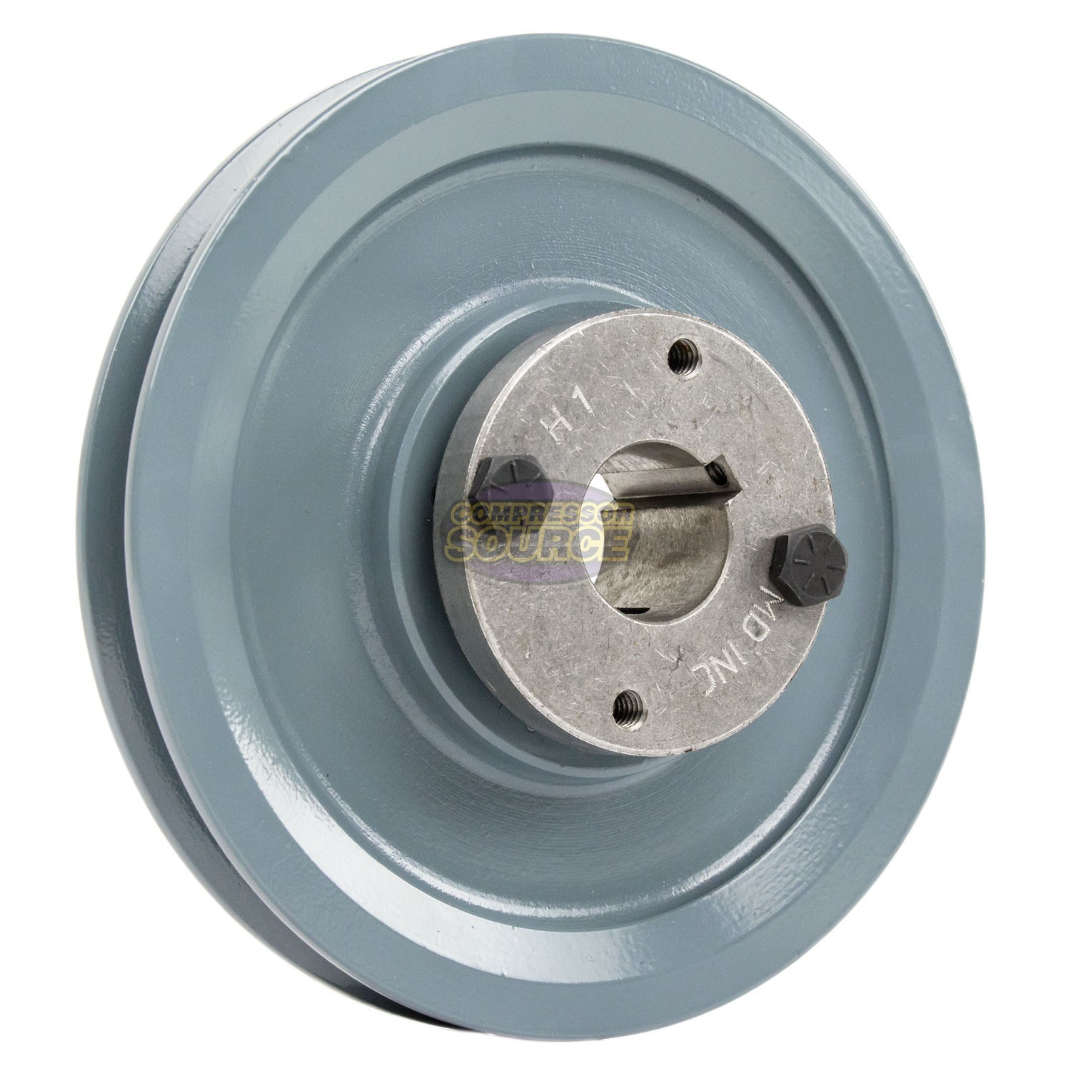 Cast Iron 4.75" Single Groove Pulley Belt B Section 5L with 1" Sheave Bushing
