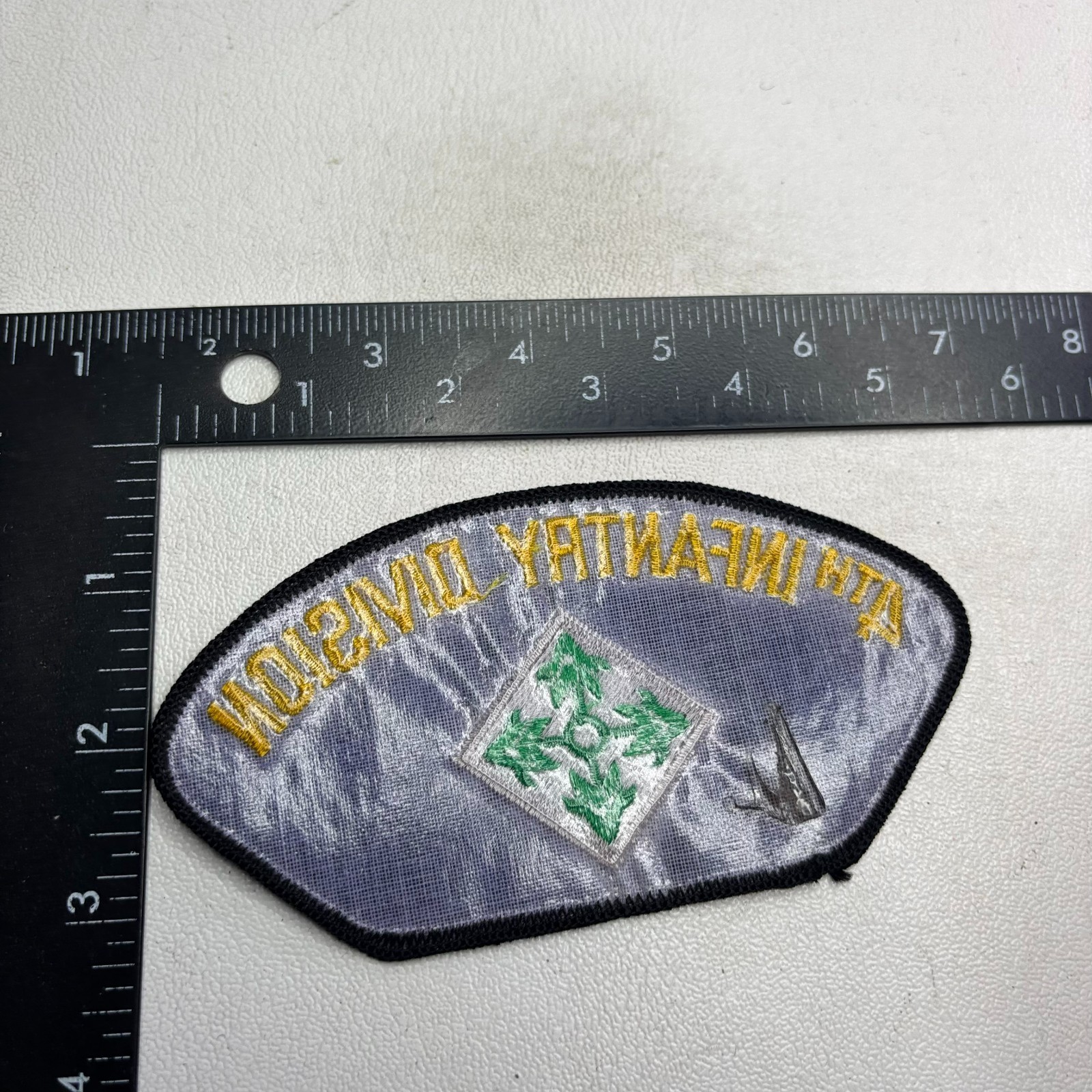 Military US Army 4TH INFANTRY DIVISION Embroidered Hat Patch 62X9