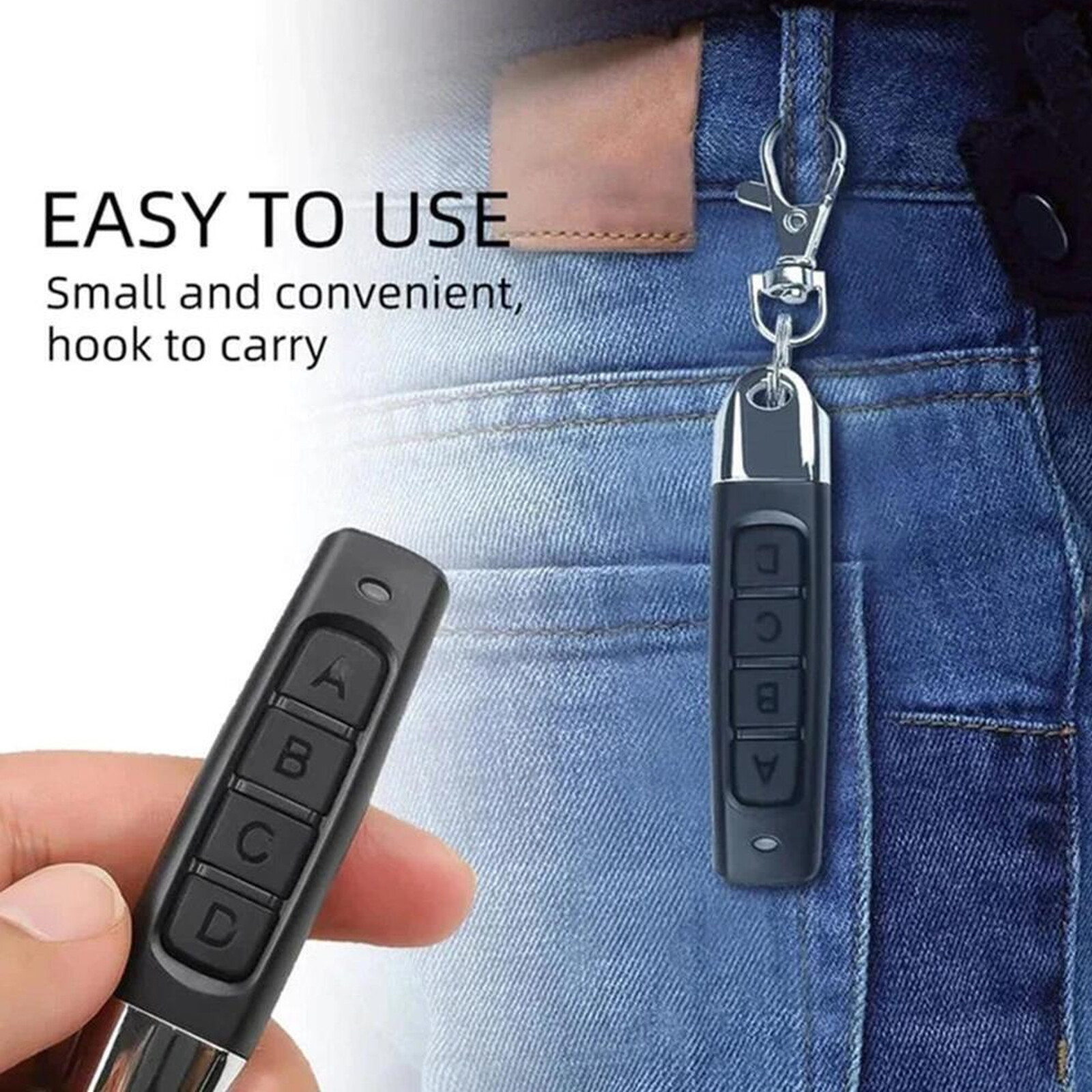 2x 4-in1 Wireless Remote Control Duplicator 433MHz Remote Control Key Clone Copy