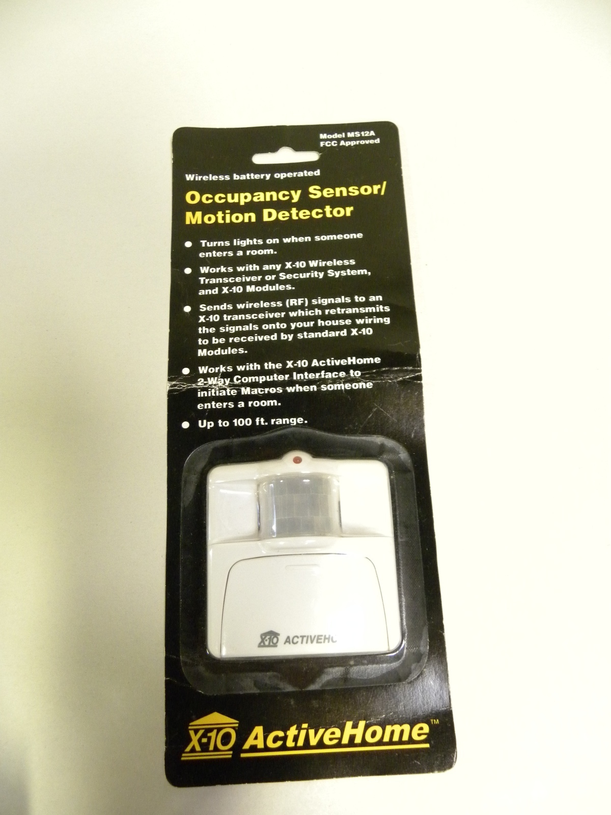 NOS Sealed X10 Occupancy Motion Sensor Detector Model MS12A (A4)
