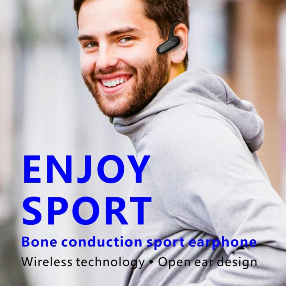 Bluetooth 5.0 Bone Conduction Headphones Sports Stereo Wireless Earphone Headset