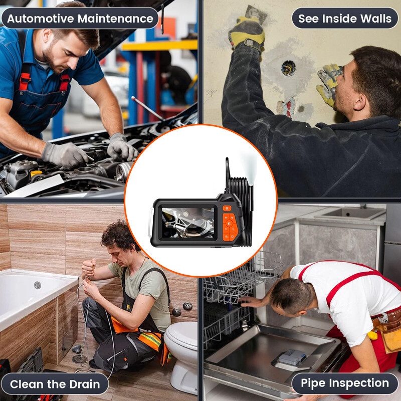 10M 4.3inch LED Industrial Endoscope Borescope 5.5mm Inspection Camera IP67