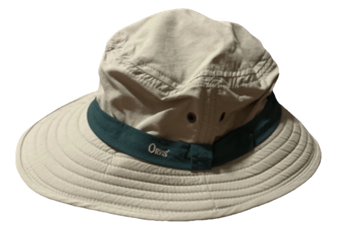 Vintage Orvis Fishing Outdoor Sun Hat Long Bill Rare USA Made L/XL Adjustable