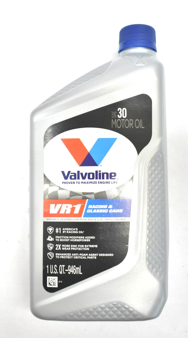 Valvoline SAE-30 Motor Oil VR1 Racing 1qt Maximum Power Genuine OEM 822401-C