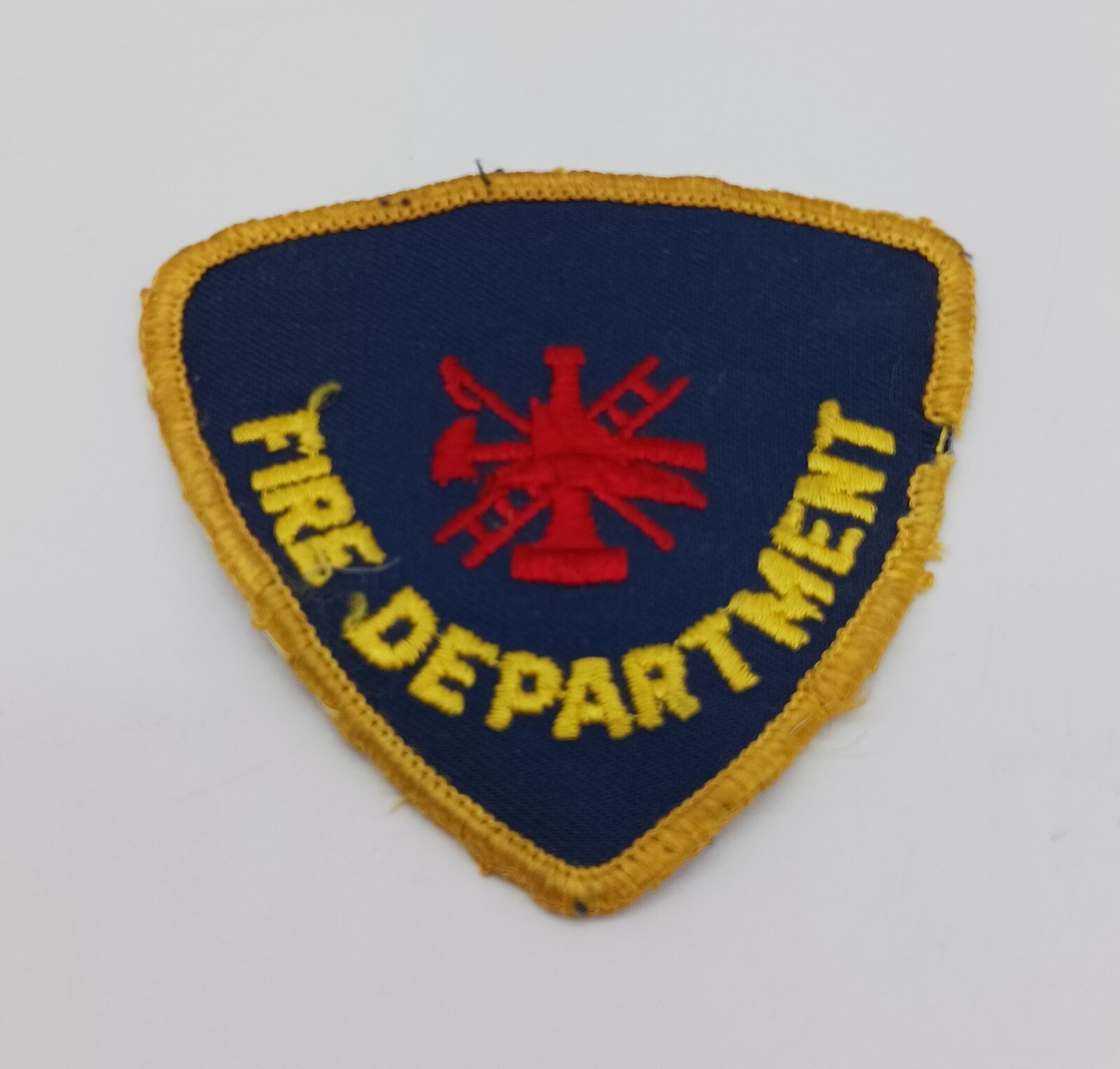 Fire Department Patch No City County Name Blank Ladder Axe Red Blue Yellow