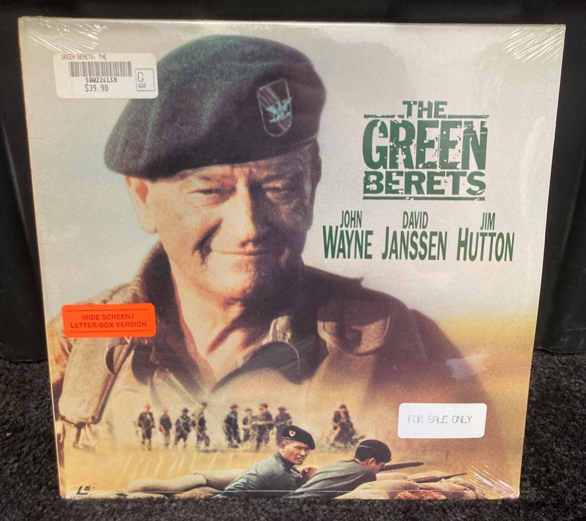 THE GREEN BERETS -LASERDISC VIDEO JOHN WAYNE DAVID JANSSEN JIM HUTTON Brand New!