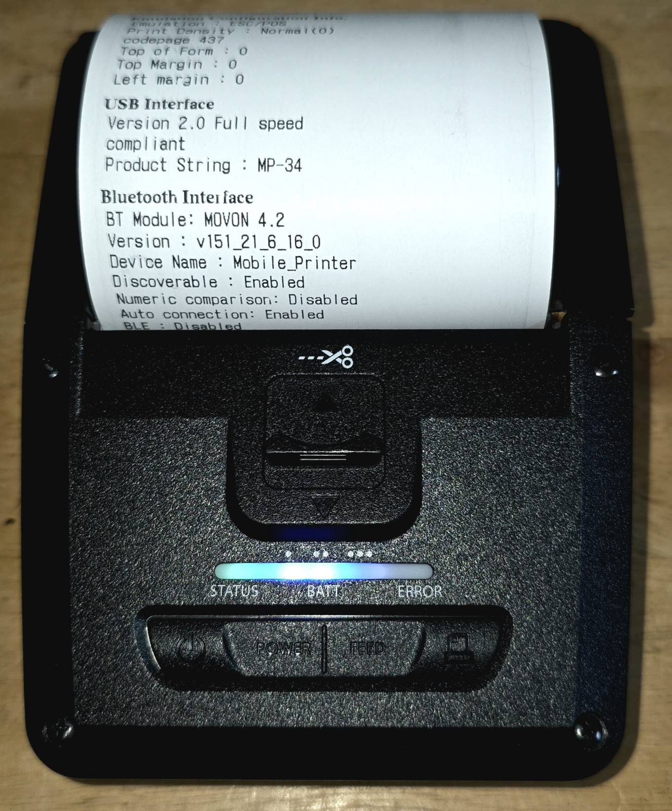Infinite Peripherals MP-34-BT 3" Thermal Receipt Printer w/ Bluetooth & USB