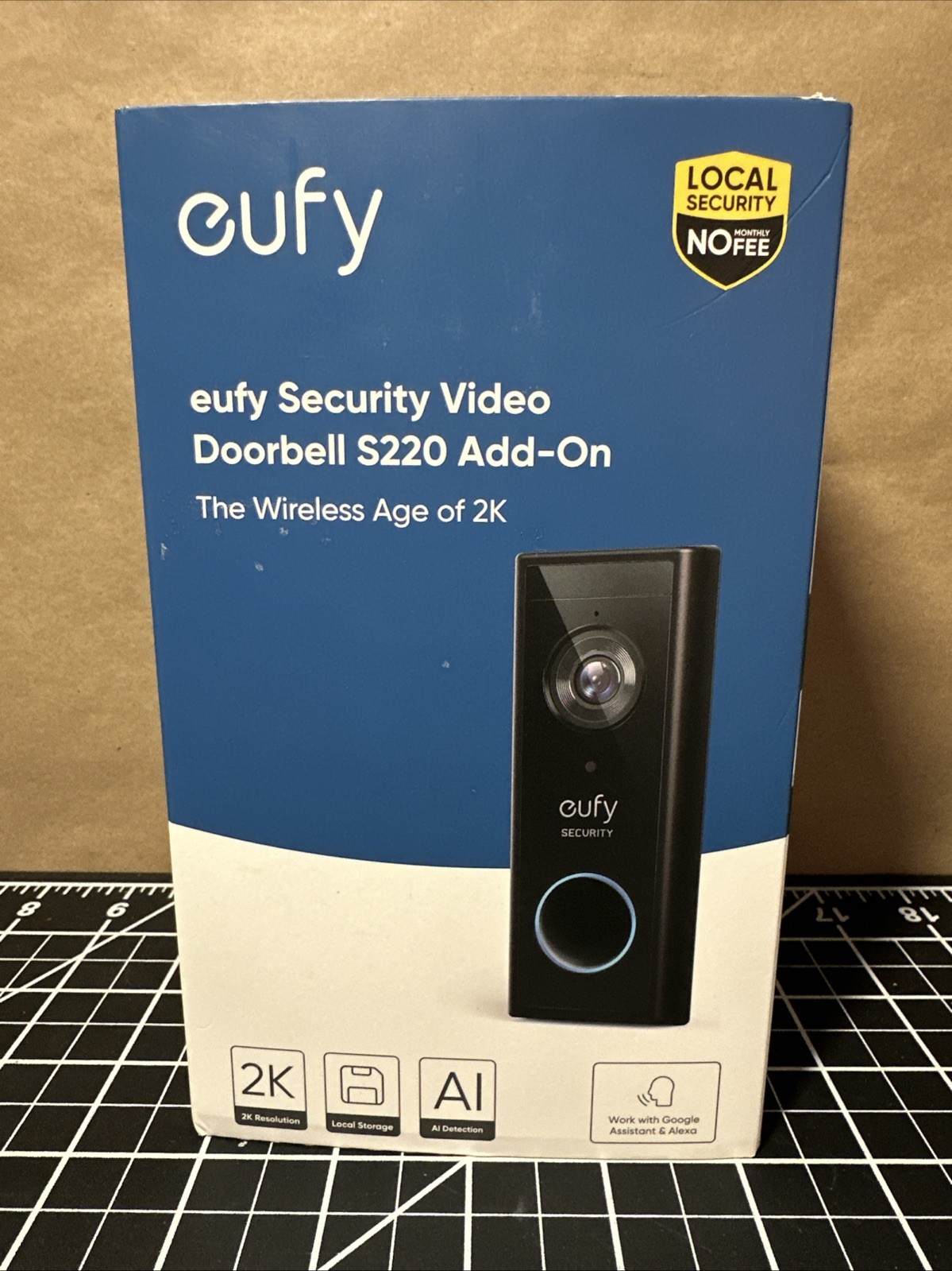 eufy Security Wireless Video Doorbell S220 Add-on with 2K Resolution NEW Open