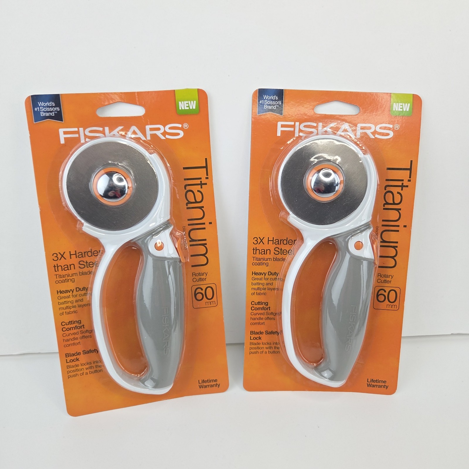Fiskar Rotary Cutters Set-2 60mm Titanium Blade Coating  Medium Duty