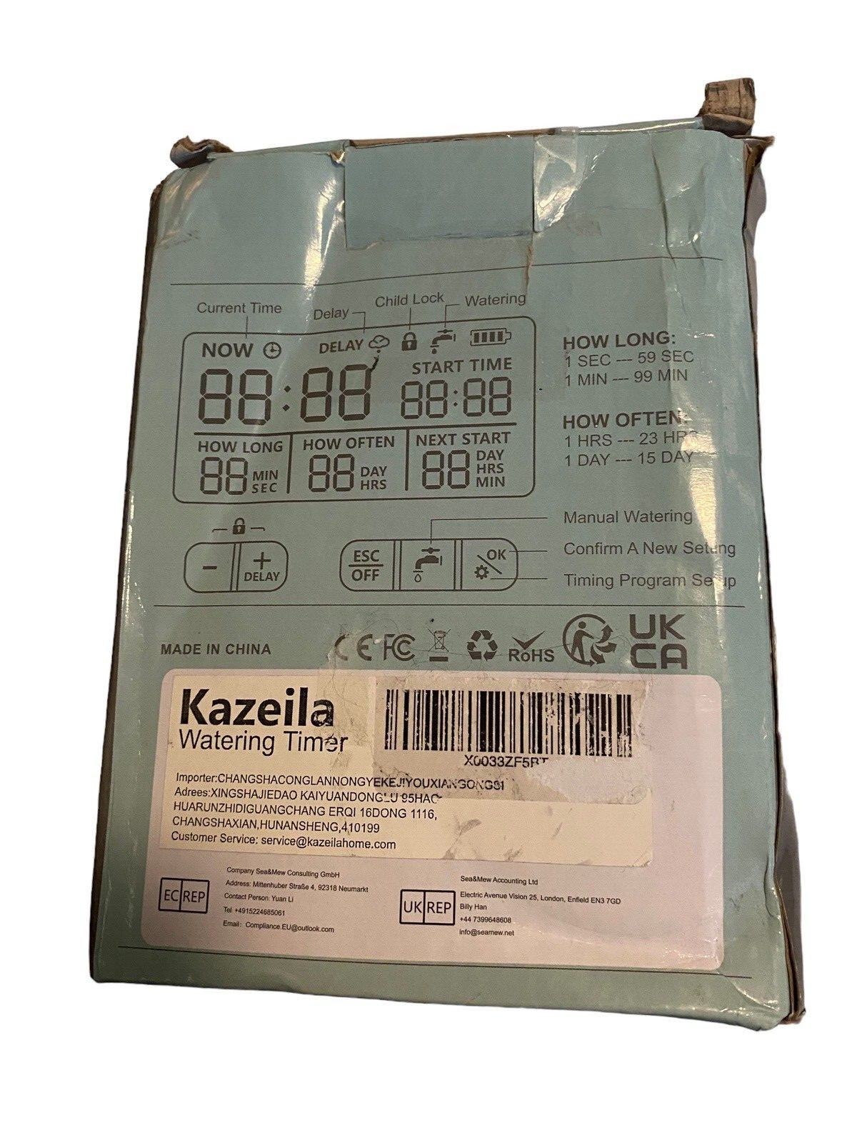 Kazeila Hose Watering Timer Programmable Sprinkler Timer for Garden Lawn Yard