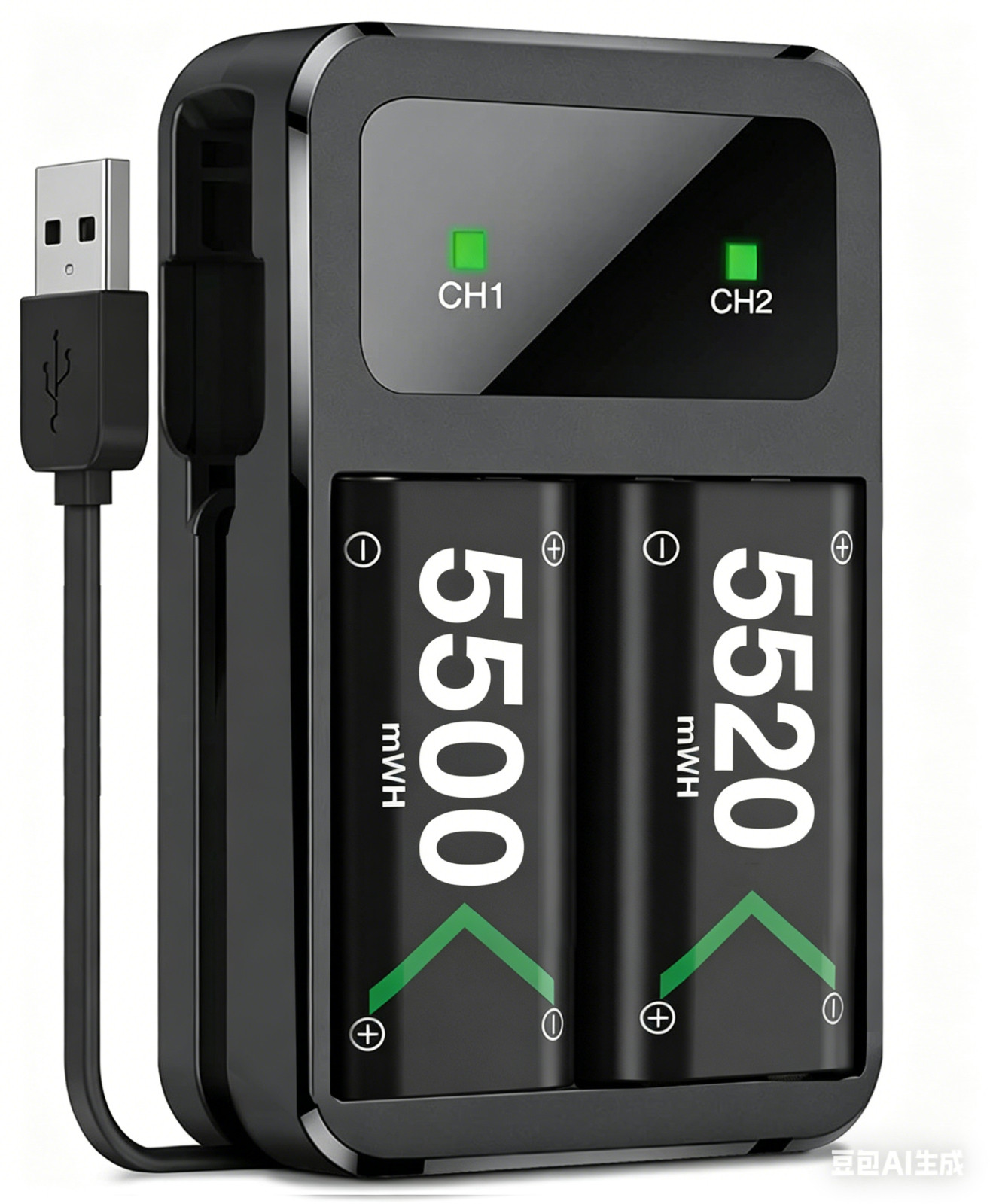 2*5520 mWh Rechargeable Battery+Charging Station for Xbox One/Xbox Series X|S