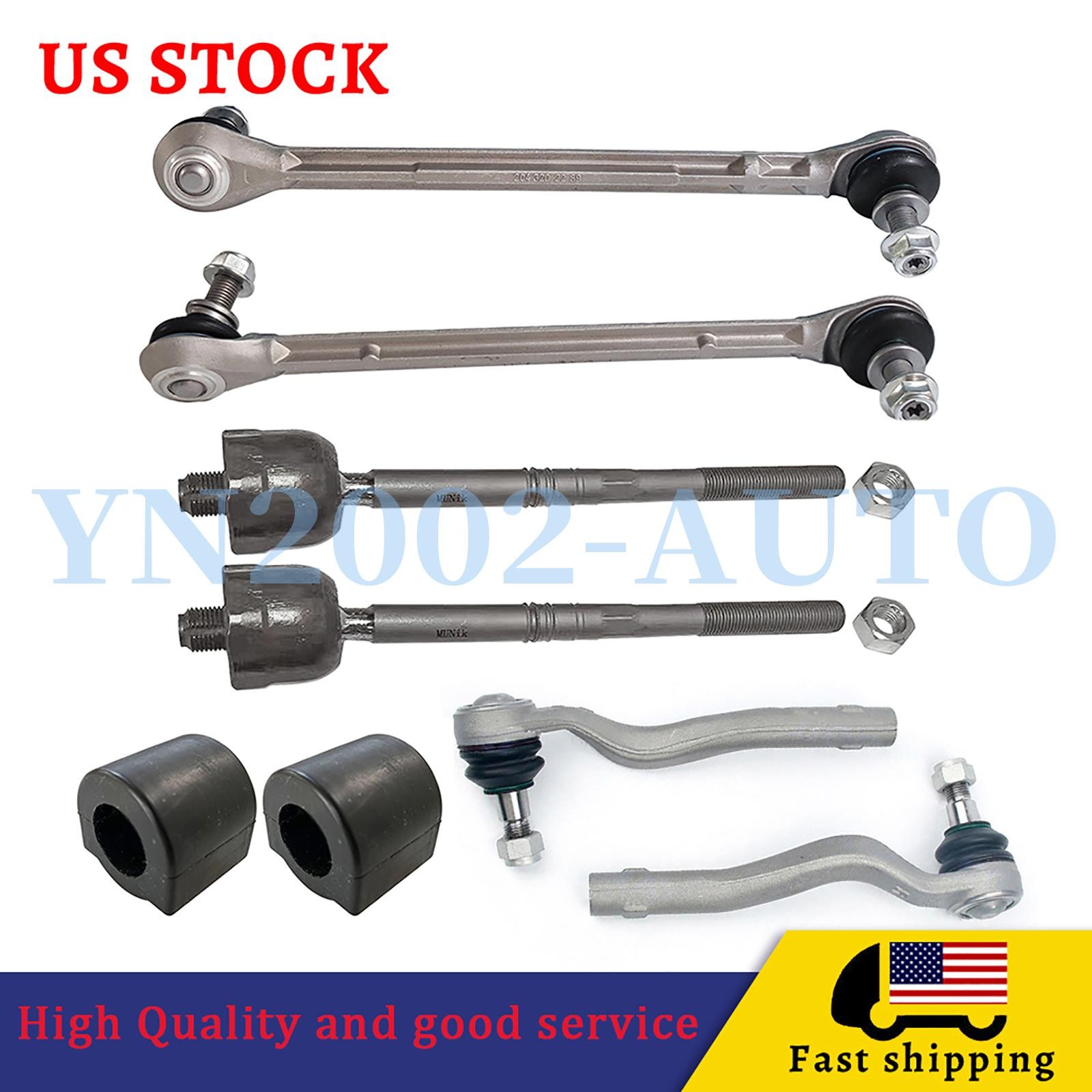 8X Front Steering Tie Rod End Linkage+Bushing Kit For Benz W201 W212 E350 GLS350