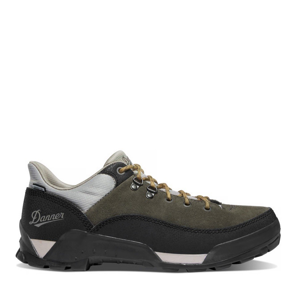 Danner Men's 4" Panorama Low Hiking Waterproof Shoes Black Olive 63473 Size 9.5