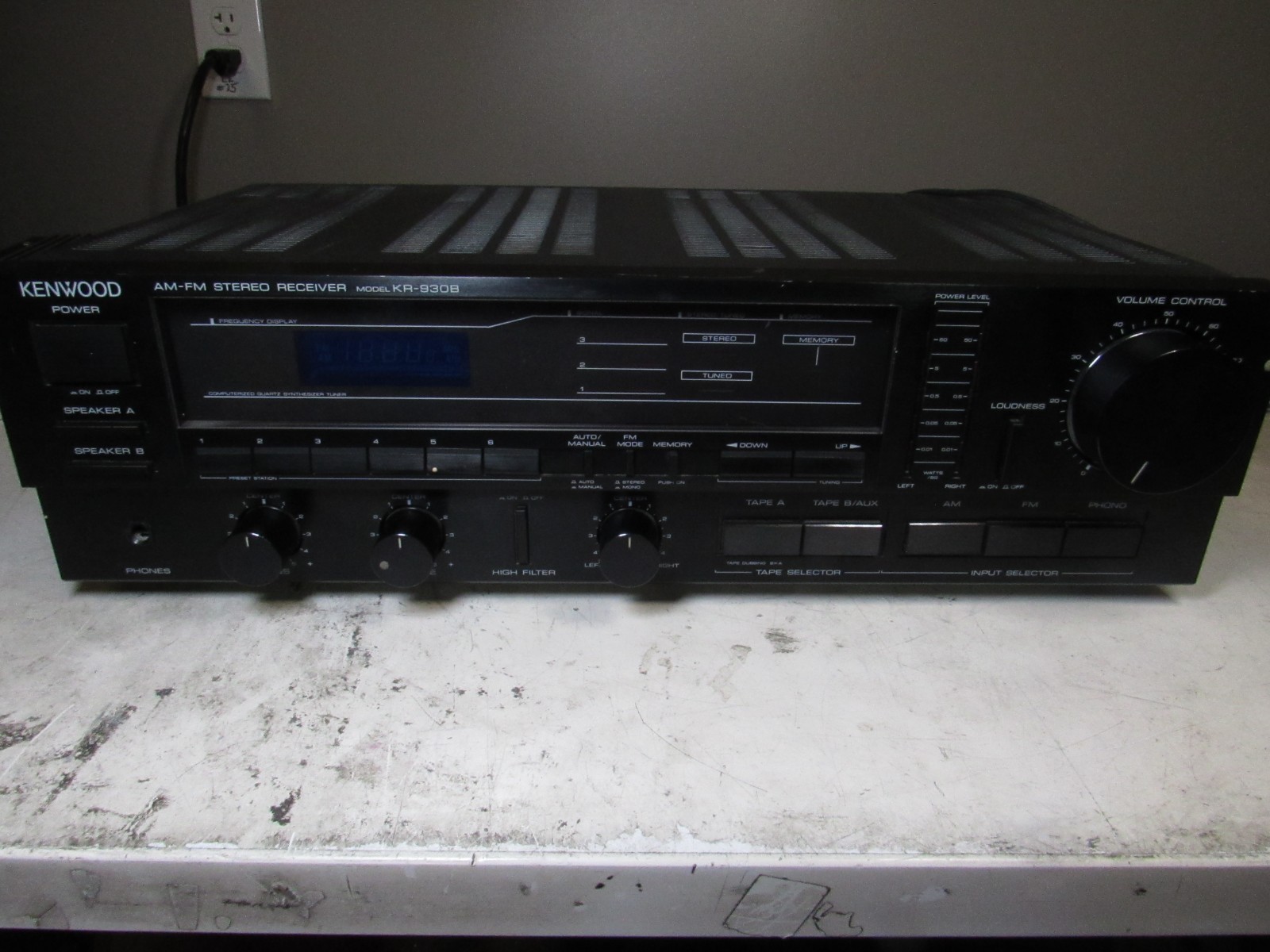 Kenwood KR-930B AM/FM Stereo Receiver Vintage Audio Tested