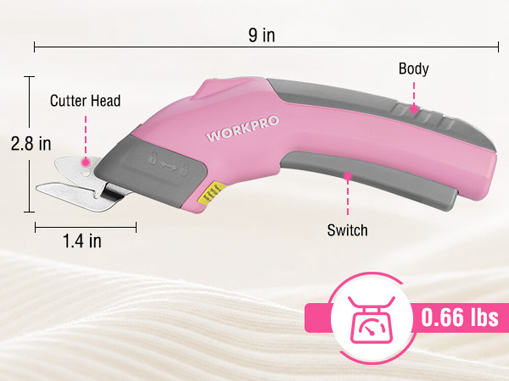 WORKPRO 4V Cordless Shear Cutter with 2PCS Blades Rechargeable Powerful Scissors