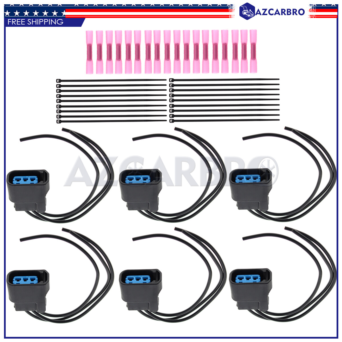6pcs Ignition Coil Connector Plug Clip for Honda Accord 2007-2017 CR-V 2002-2017