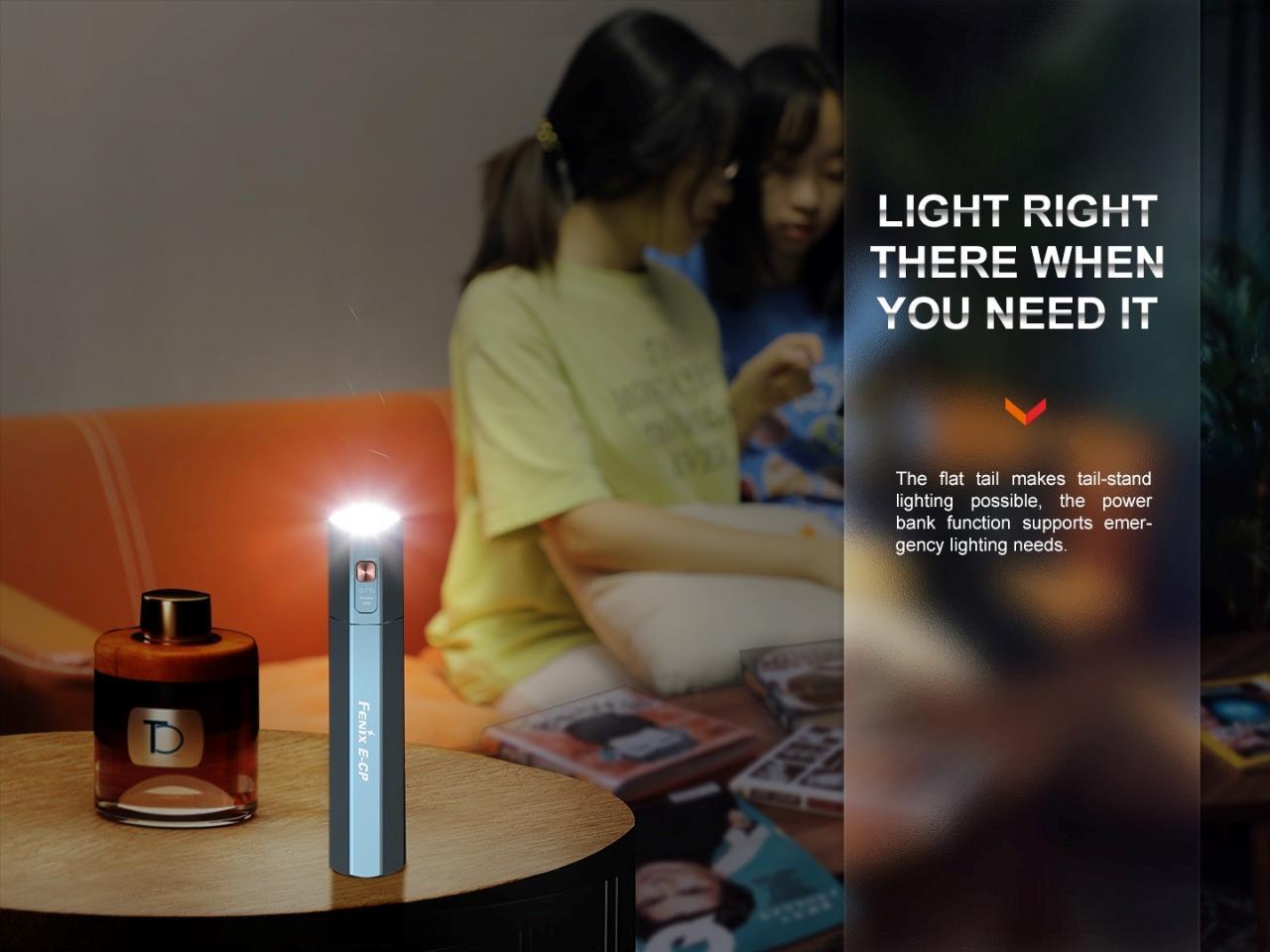Fenix E-CP 1600 Lumen Rechargeable EDC flashlight Power Bank & cable carry case