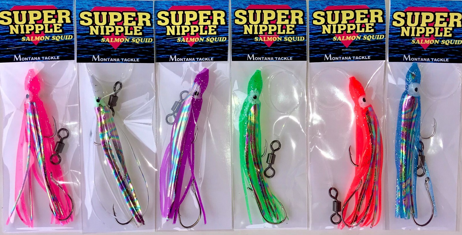 Montana Tackle Salmon Hoochies (2): UV "GREEN LASER"