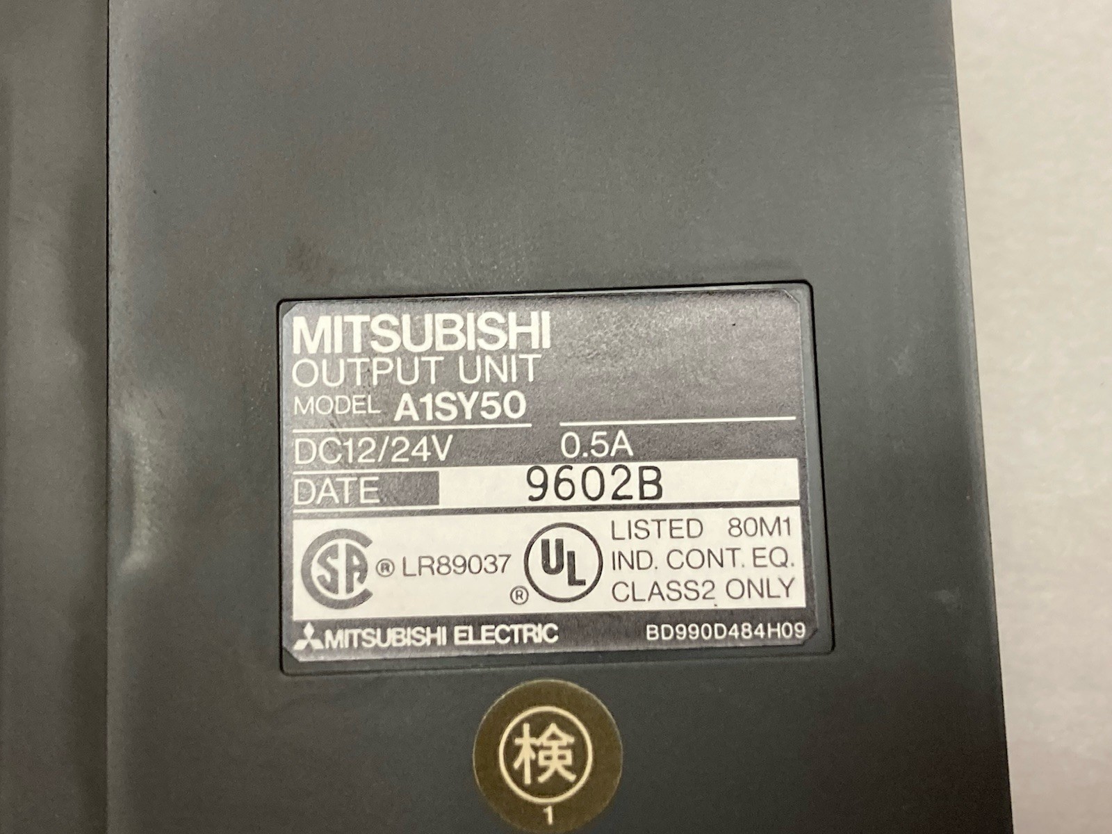 Mitsubishi,A1SY50,Output Module Unit DC12/24V 0.5A