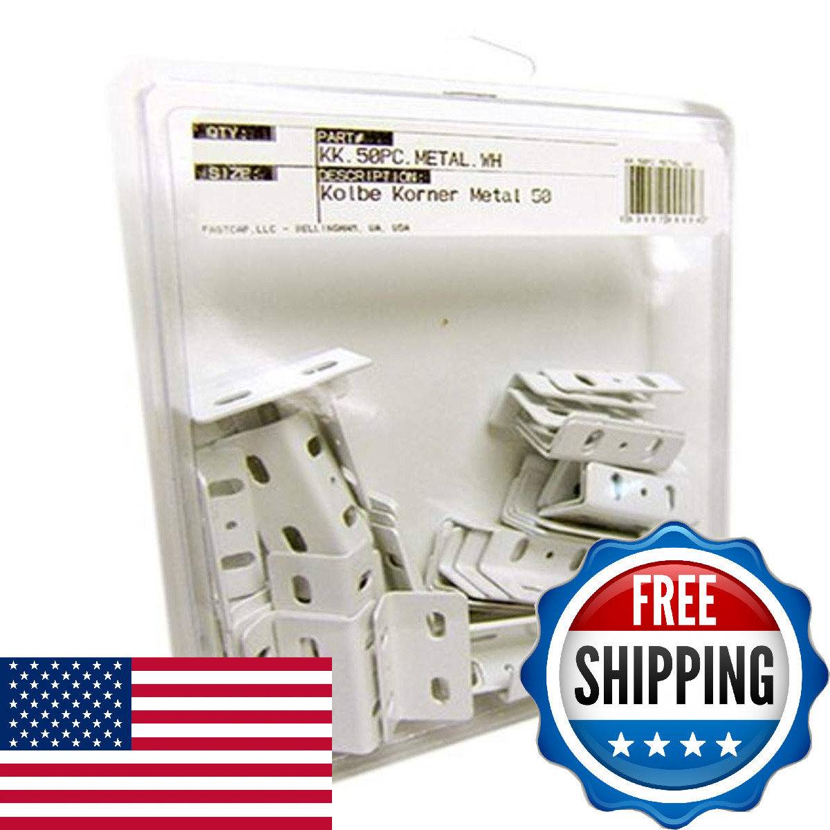 FastCap Metal Kolbe Korner - KK.50PC.METAL.WH - 50 Pack White