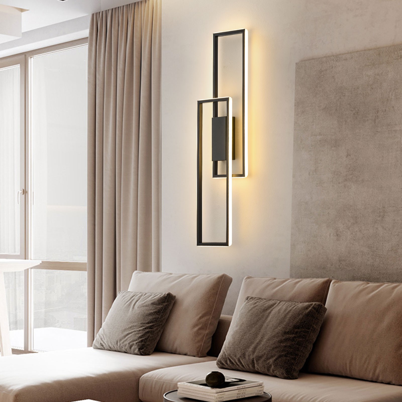 LED Wall Light Modern Acrylic Metal Wall Sconce Lighting Fixture Remote Control