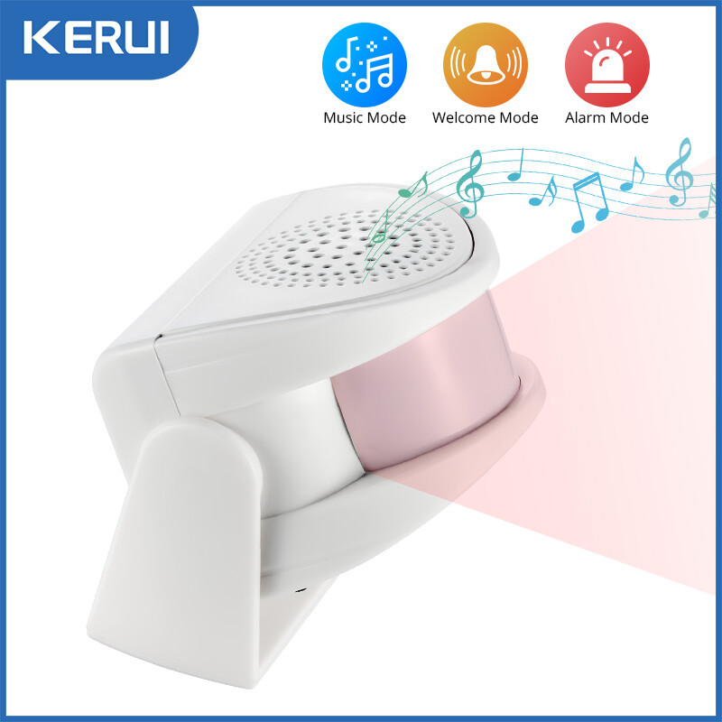 Compact PIR Welcome Chime Adjustable Sensitivity Yard Intrusion Alert Doorbell