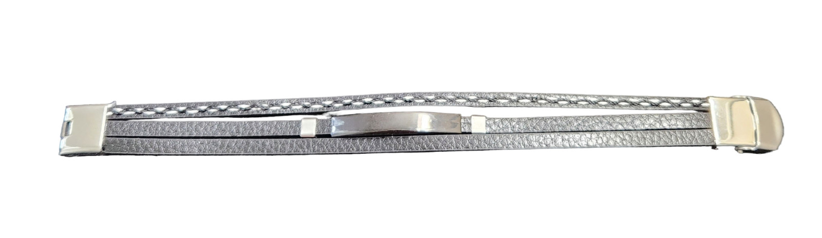 Men Layered PU Leather Bracelet.New
