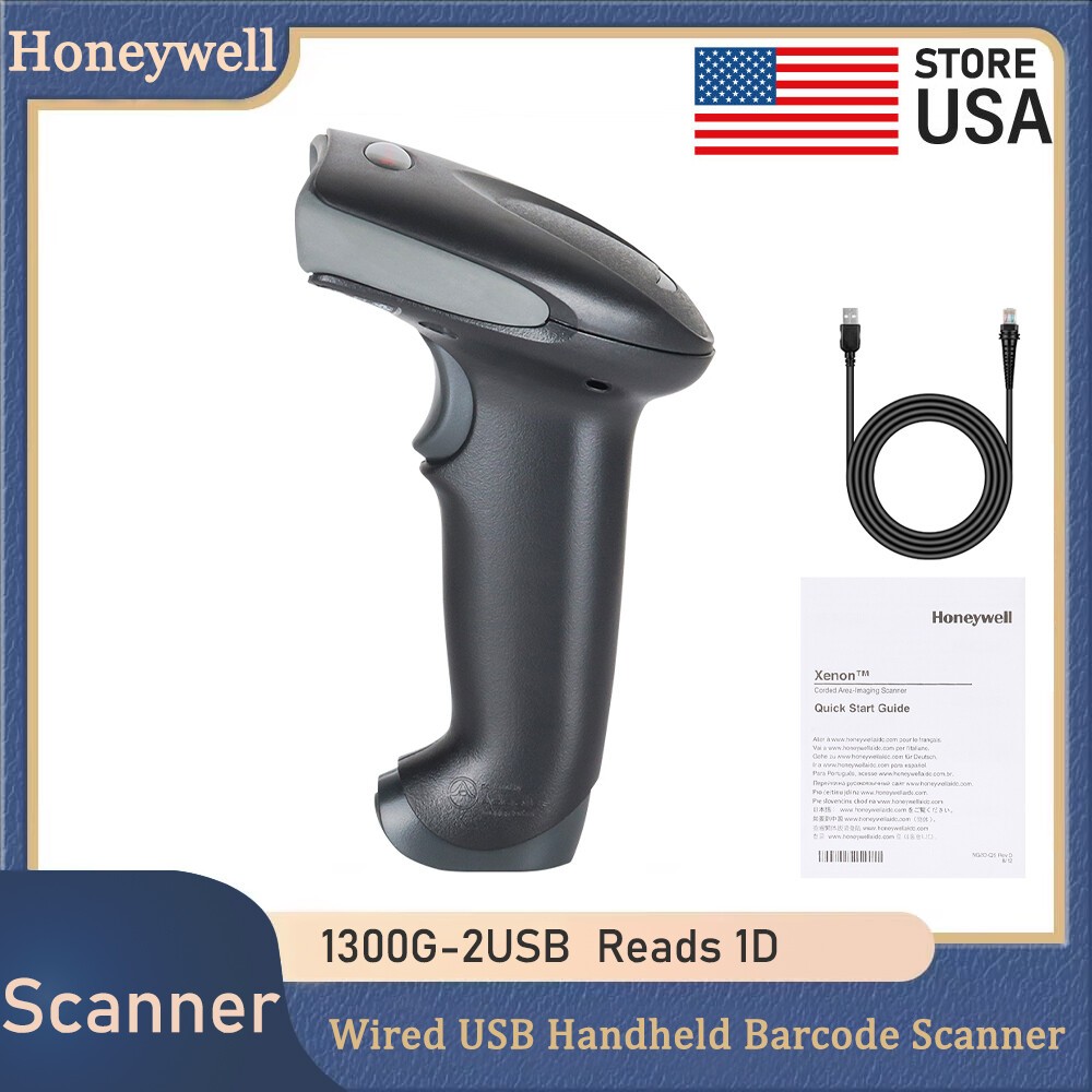 Honeywell Hyperion 1300G-2USB Handheld 1D Barcode Scanner Reader w/ USB Cable