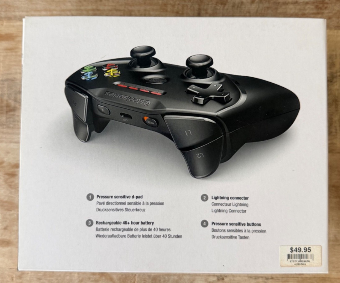 SteelSeries Nimbus Wireless Gaming Controller, Apple iOS /iPad /TV New Open Box