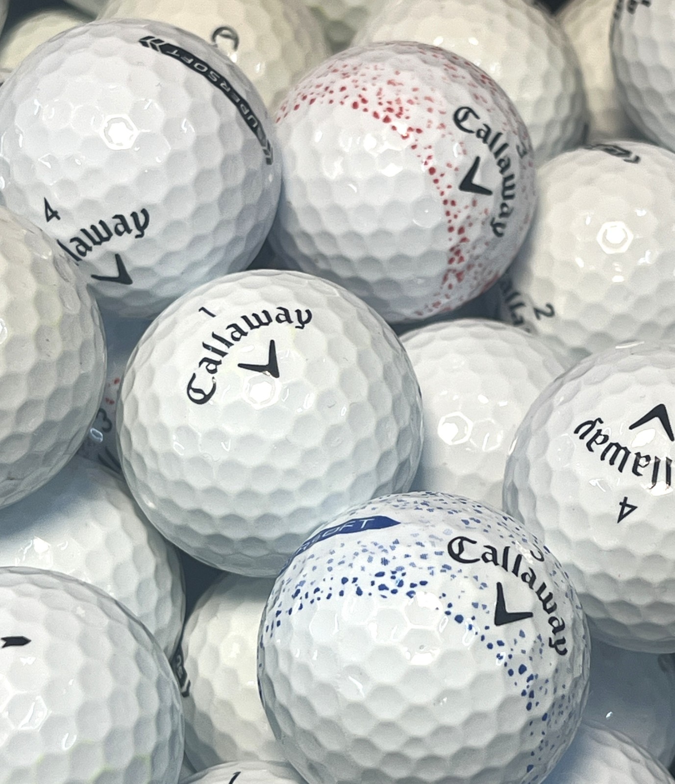 100 Near Mint AAAA White Callaway Supersoft Used Golf Balls