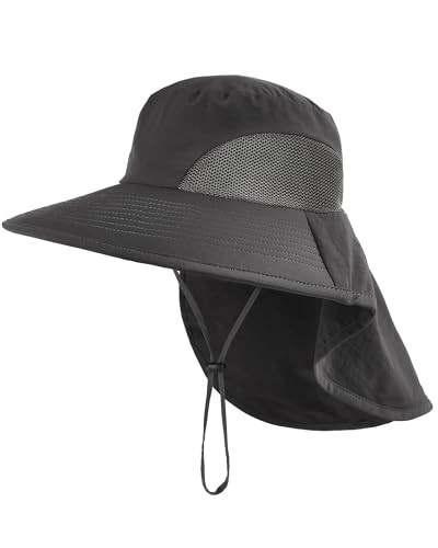 Sun Hats for Women UPF 80+ UV Protection Wide Brim One Size 06-dark Grey
