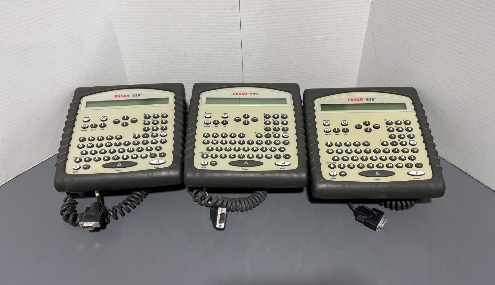 Lot of 3 Paxar 939 Keyboard Controllers for Monarch 9855/9860 Printers Untested