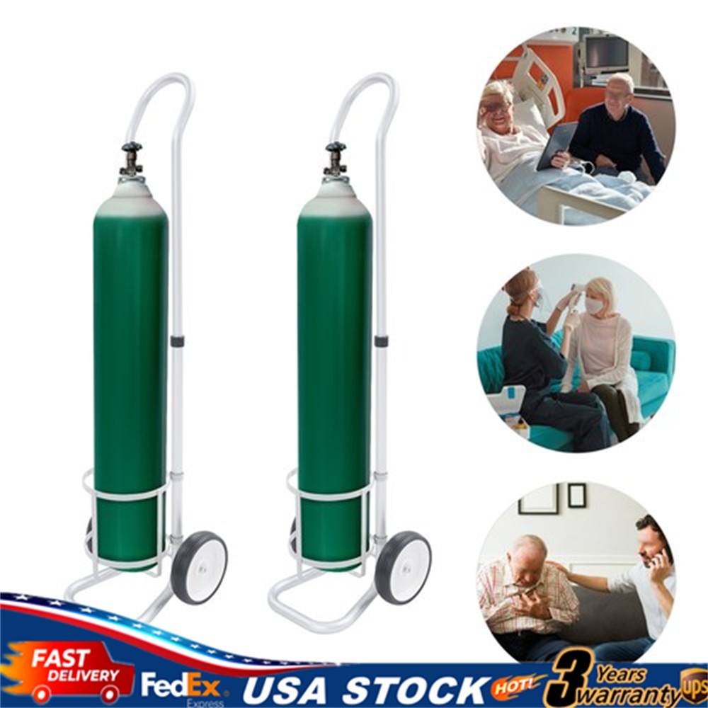 2PCS Drive Medical Oxygen Cylinder Cart Dolly Oxygen Tank Adjustable Handle