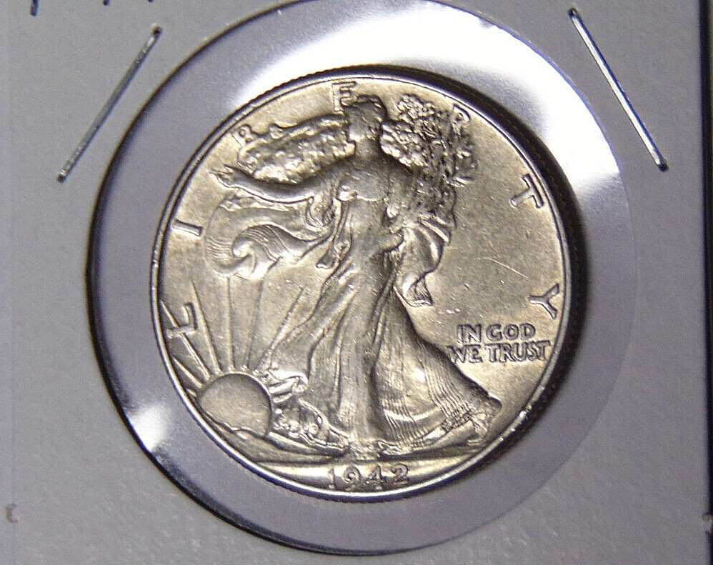 AU 1942-P Walking Liberty Silver Half Dollar About Uncirculated (83123)