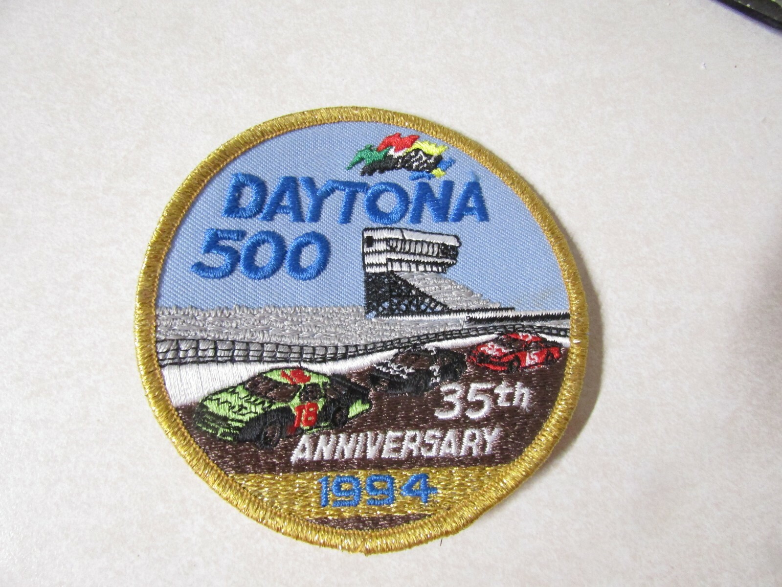 PATCH SEW ON OLDER 4 INCHES ROUND 1994 DAYTONA 500 35TH ANNIVERSARY