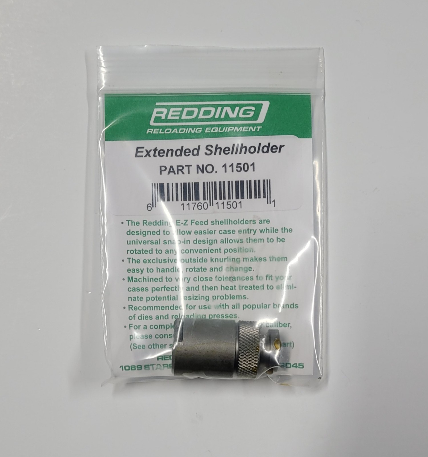 11501 REDDING #1 EXTENDED SHELLHOLDER (30 BR, 45ACP, ETC...) - NEW - FREE SHIP