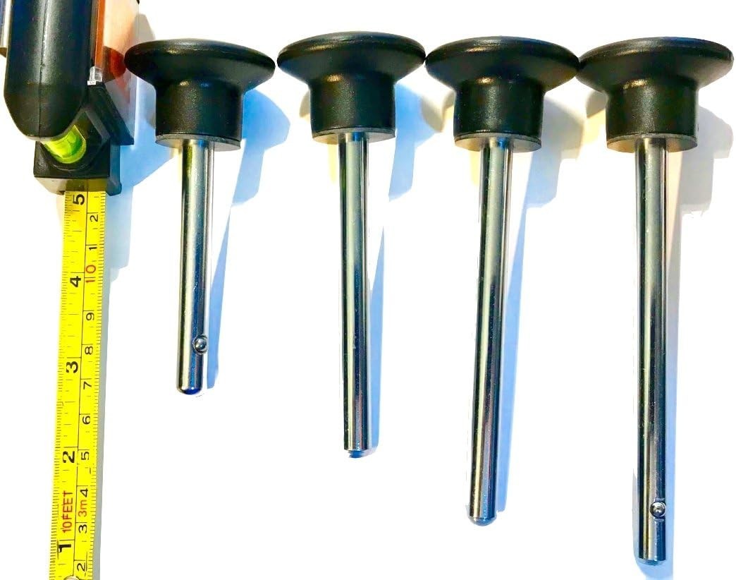 Pin,Tensile 3/8" Dia Jumbo Round Knob Locking Space selection Universal Weigh