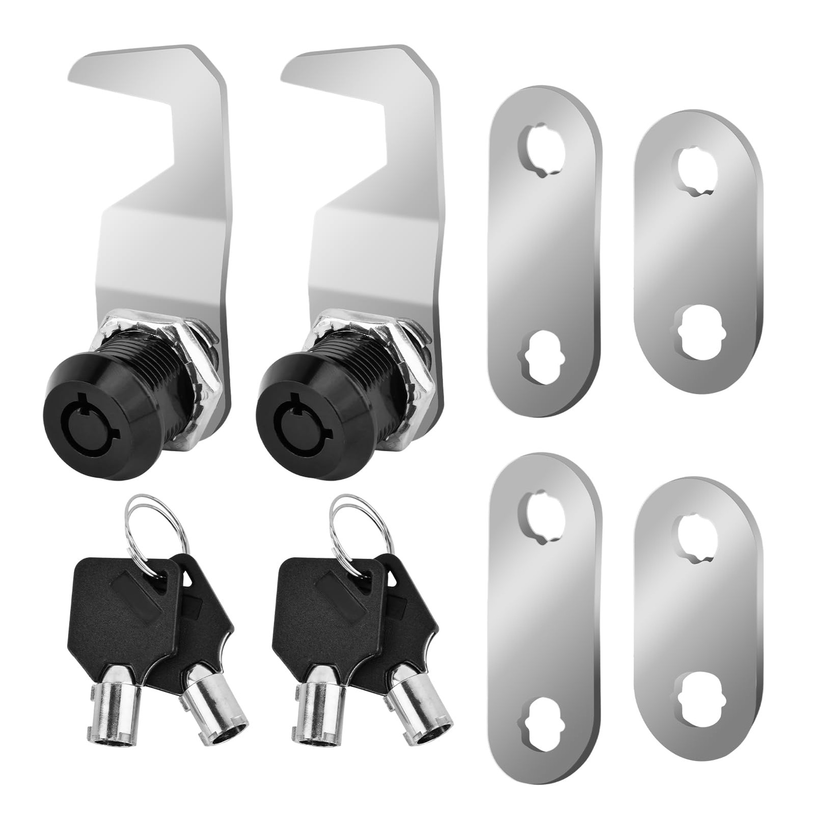 Shcobomo 2 Pack Tool Box Lock with Keys, 5/8" Cabinet Locks Keyed Alike, RV S...