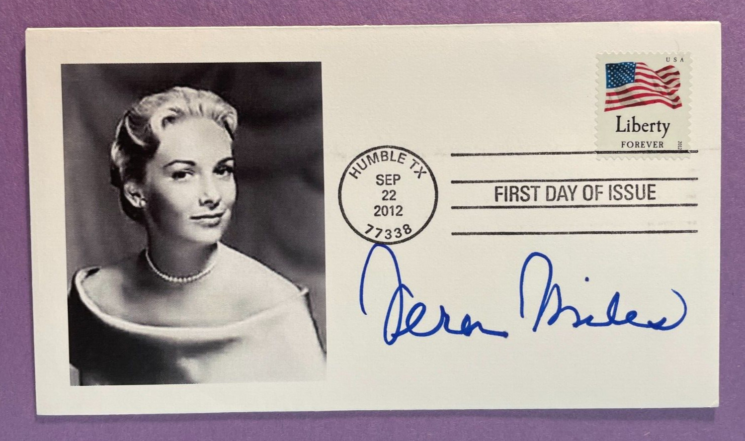 SIGNED VERA MILES FDC AUTOGRAPHED FIRST DAY COVER - PSYCHO