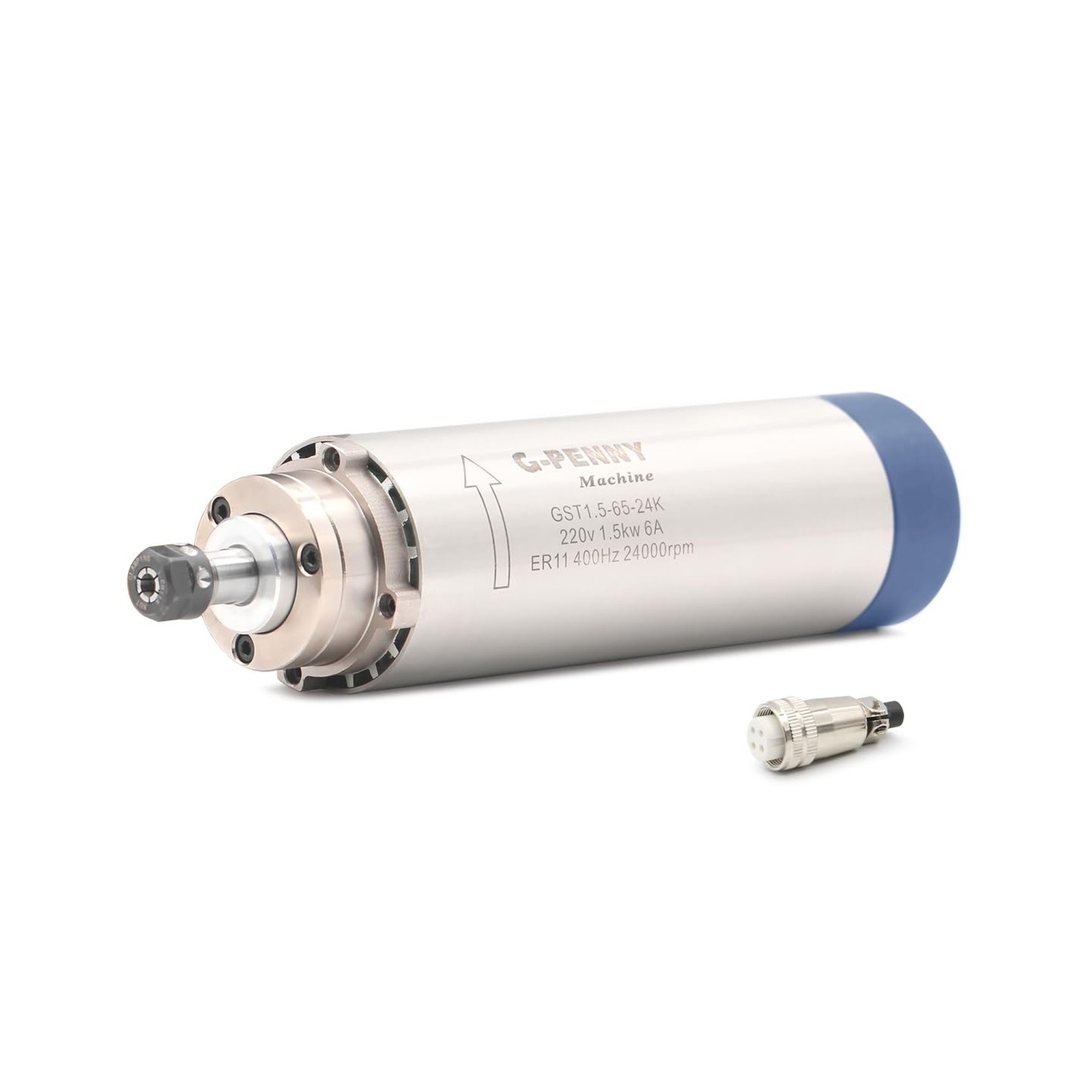 G-Penny 1.5KW ER11 65mm 220vAC Air Cooled Spindle Motor 4pcs Bearings 24000rp...