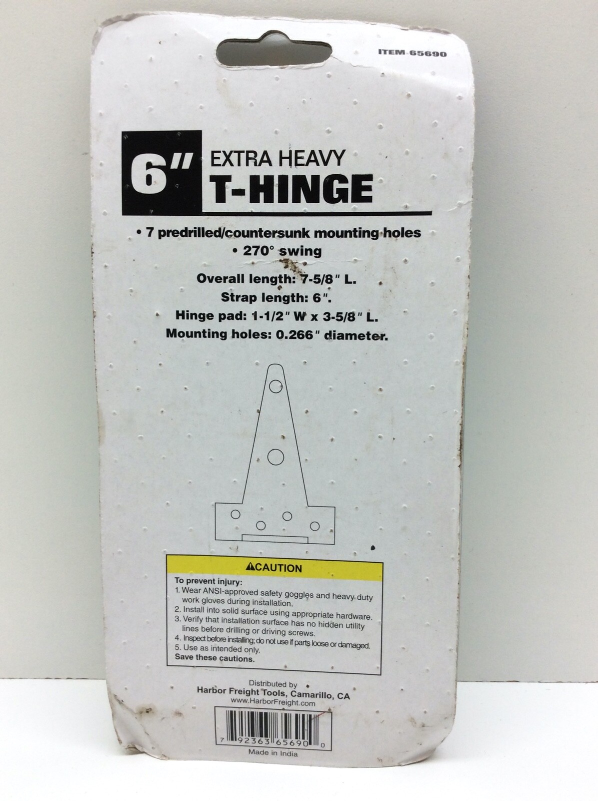 Harbor Freight Tools 6" Extra Heavy T-Hinge